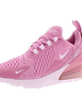 Nike Girl's Soft Pink Air Max 270 Mesh Comfort Heel Athletic Sneaker Size 4Y